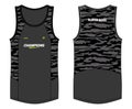 Sleeveless Tank Top Basketball jersey vest design Camouflage t-shirt template, sports jersey concept with front and back view for