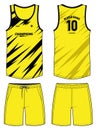 Sleeveless Tank Top Basketball jersey vest design flat sketch illustration template, Racing sports jersey concept with front and