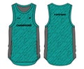Sleeveless Tank Top Basketball jersey vest design t-shirt template, sports jersey concept with front and back view for Men and