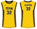 Sleeveless Tank Top Basketball jersey vest design t-shirt template, sports jersey concept with front and back view for Men and