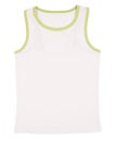 Sleeveless unisex shirt isolated on white