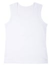 Sleeveless unisex shirt isolated on white