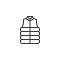 Sleeveless Winter Jacket line icon