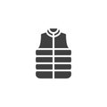 Sleeveless Winter Jacket vector icon