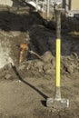 Sleg hammer on construction site Royalty Free Stock Photo
