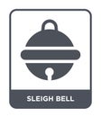 sleigh bell icon in trendy design style. sleigh bell icon isolated on white background. sleigh bell vector icon simple and modern