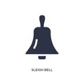 sleigh bell icon on white background. Simple element illustration from culture concept