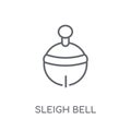 Sleigh Bell linear icon. Modern outline Sleigh Bell logo concept