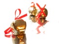 Sleigh bell with red ribbon bow Royalty Free Stock Photo