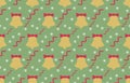 Sleigh bell seamless background, Christmas Vector , Wrapping paper design.