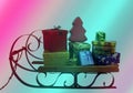 Sleigh with Christmas Presents Royalty Free Stock Photo