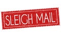 Sleigh mail sign or stamp Royalty Free Stock Photo