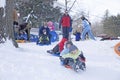 Sleigh ride in fresh snow