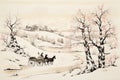 Sleigh Rides in Snow - Generative AI