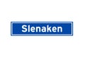 Slenaken isolated Dutch place name sign. City sign from the Netherlands. Royalty Free Stock Photo