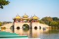 Slender west lake scenery of the five pavilion bridge