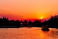 Slender West Lake sunset Royalty Free Stock Photo