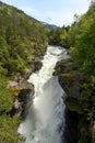 Slettafossen, a waterfall in the Rauma river, a little south of Verma upstream in Romsdalen in MÃÂ¸re og Romsdal