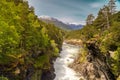 Slettafossen, a waterfall in the Rauma river, a little south of Verma upstream in Romsdalen in MÃÂ¸re og Romsdal