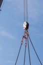 Slewing crane and lifting hook - detail Royalty Free Stock Photo