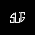 SLG letter logo design on black background. SLG creative initials letter logo concept. SLG letter design Royalty Free Stock Photo