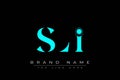 SLI abstract letter logo design Royalty Free Stock Photo