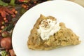 A Slice of Apple Pie with Fall Decorations