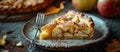 Slice of Apple Pie on Plate With Fork Royalty Free Stock Photo