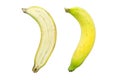 Slice banana isolated on white background Royalty Free Stock Photo