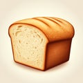 A slice of bread with a brown crust and a light color inside Royalty Free Stock Photo