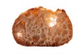 Bread. Slice of sourdough freshly baked bread on white background. Royalty Free Stock Photo