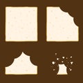 Slice Of Bread Set In Different Eating Stage Royalty Free Stock Photo