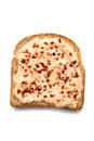 Slice of bread with spread on top Royalty Free Stock Photo