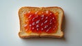 Slice of Bread with Strawberry Jam Generative AI Royalty Free Stock Photo