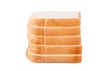 slice of bread on white background Royalty Free Stock Photo