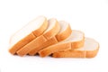slice of bread on white background Royalty Free Stock Photo