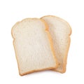 slice of bread on white background Royalty Free Stock Photo