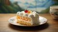 Old Timey Cabincore: High Resolution Layered Orange Cake Royalty Free Stock Photo