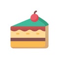 Slice of Cake Icon for Tasty Treats Royalty Free Stock Photo