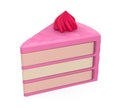 Slice of Cake Isolated Royalty Free Stock Photo