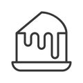 Slice of cake, sweets and dessert outline icon Royalty Free Stock Photo