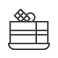 Slice of cake, sweets and dessert outline icon Royalty Free Stock Photo