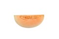 slice canary melon isolated on white Royalty Free Stock Photo