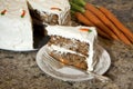 Slice of carrot cake Royalty Free Stock Photo