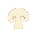 Slice of champignon mushroom isolated on white Royalty Free Stock Photo