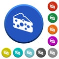 Slice of cheese beveled buttons
