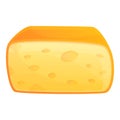 Slice cheese icon, cartoon style