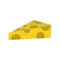 Slice cheese snack food design isolated icon