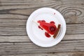 Slice of cherry cheesecake Royalty Free Stock Photo
