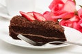 Slice of chocolate cake